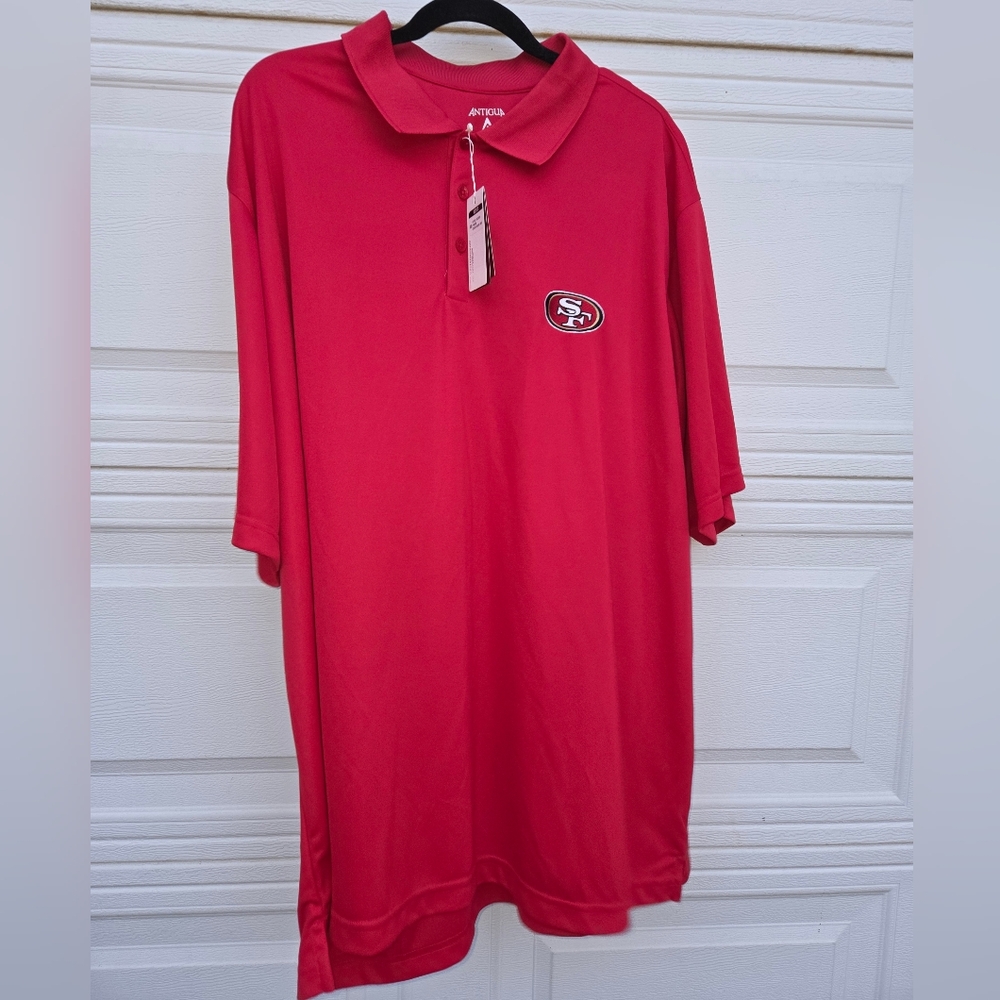 (NEW) San Fransico Red Polo Shirt with Embroidered Logo